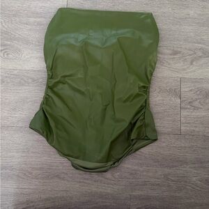 Green strapless bodysuit